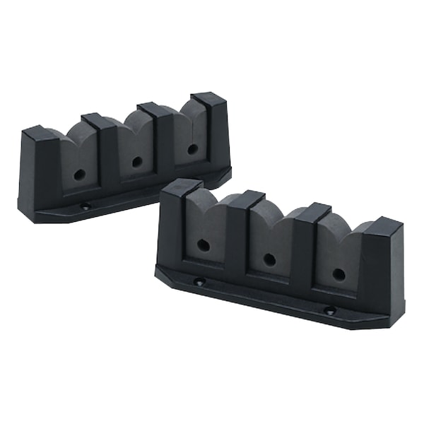 Seachoice Rod Storage Holders - 3 Rod (Sold As Pair), Black ABS Plastic - 89501