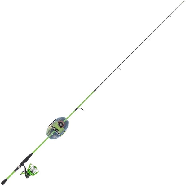 Ready 2 Fish Ready2Fish 20-Piece Bass Spinning Combo Kit, 6 ft 6 in L Rod, Split EVA Grip Handle, Blue/Green - R2F4-BA/S