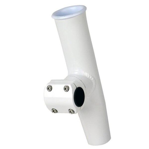 Superjock Adjustable Mid Mount Rod Holder with Powder Coat Aluminum & Sleeve & Hex Key; OD White - 1.25 & 1.31 in. - SU1531031