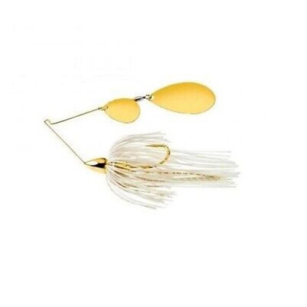 War Eagle Gold Frame Tandem Indiana Spinnerbait White & Gold Fishing Lure - WE38GIN01G