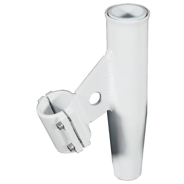 Lees Tackle Clamp-On Rod Holder Wht Aluminum Vertical Pipe Size No 4 - RA5004WH