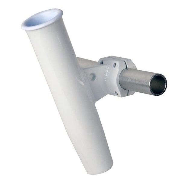 Superjock 1.66 in. Aluminum Horizontal Clamp-On Rod Holder with Powder Coated & Sleeve; OD - White - SU1534684