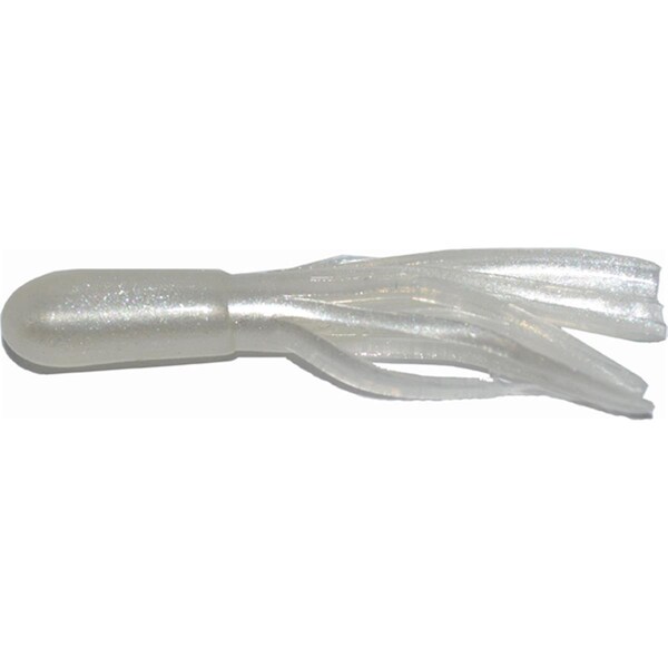 Big Bite Baits 1.5 in. Crappie Tube, Pearl, 10PK - 15CRTU-10