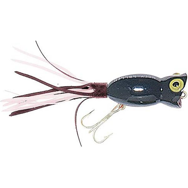 Arbogast 2.25 in. Hula Popper - Black - 750-2