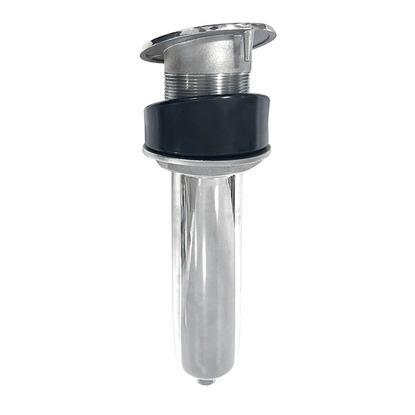 Tigress 10.5 in 15-Degree Swivel Rod Holder, Screwless, Stainless Steel - 77279