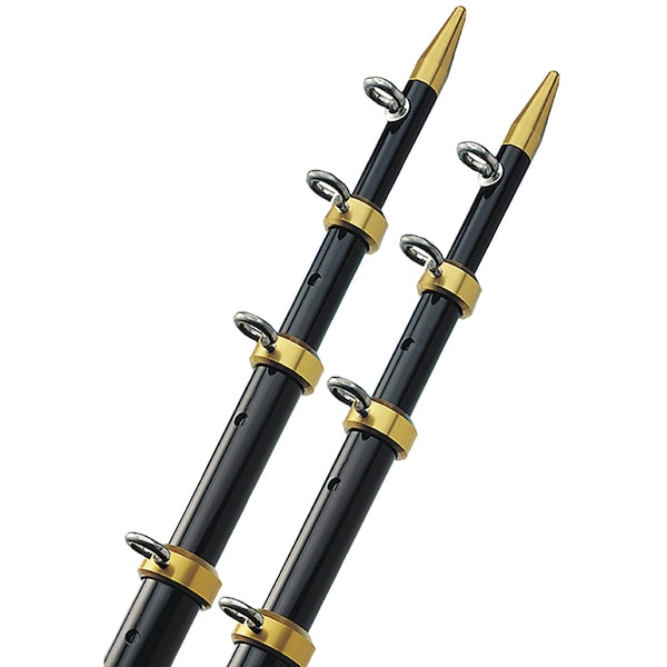 Taco Metals 15' Black/Gold Telescoping Outrigger - OT-0441BKA15