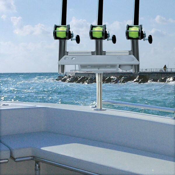 Taco Marine TACO DELUXE TRIDENT ROD HOLDER CLUSTER STRAIGHT - F31-0780BXY-1
