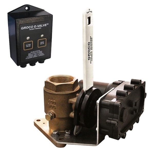 Overtime 1.5 in. 24V Bronze Electric Flanged Seacock - OV3460794