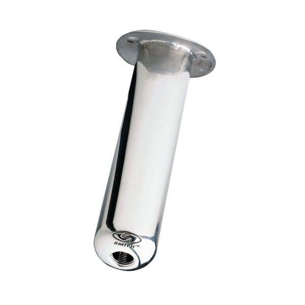 C.E. Smith Pkg. Flush Mt Rod Holder, 0Deg, H.D. 10-1/2 in. x 1-7/8 in. ID, White Liner - 53680CA