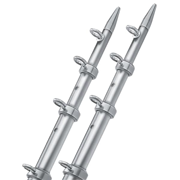 Taco Metals 15' Heavy Duty Silver/Silver Telescoping Outrigger - OT-0542VEL15-HD