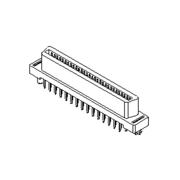 Molex Board Connector, 30 Contact(S), 2 Row(S), Female, Straight, 0.05 Inch Pitch, Solder Terminal, Black - 15921430