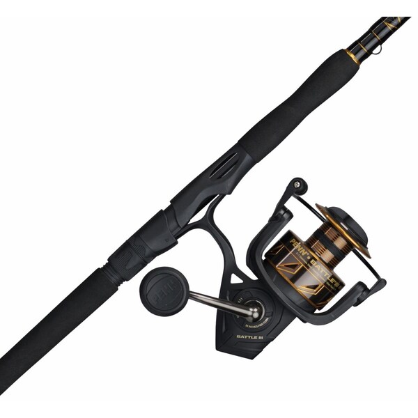 Karuma Car Care 4.7-10 ft. Battle III 6BB Spinning Rod Combo - KA3517451