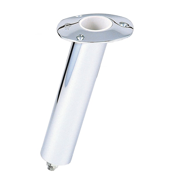 Lees Tackle 15 Degree Ss Flush Mount Swivel Base Rod Holder 2"X6.5" - RH5169H
