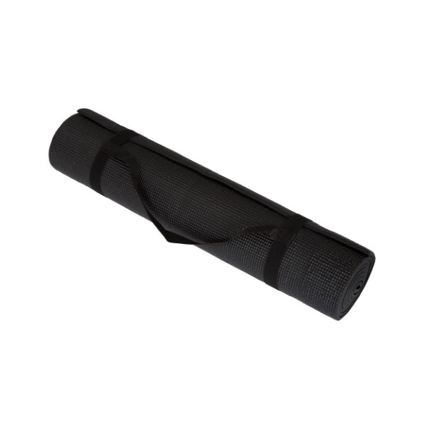Leisure Sports Non-Slip Yoga Mat Double Sided Comfort Foam Exercise for Fitness, Pilates with Carrying Strap(Black) - 961758BXB