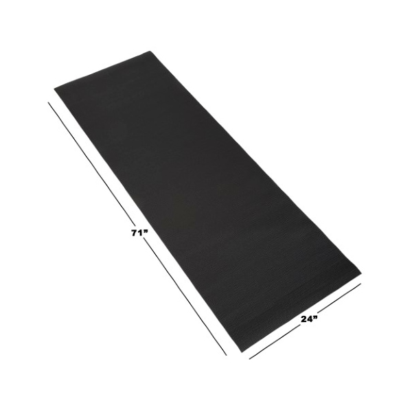 Leisure Sports Non-Slip Yoga Mat Double Sided Comfort Foam Exercise for Fitness, Pilates with Carrying Strap(Black) - 961758BXB