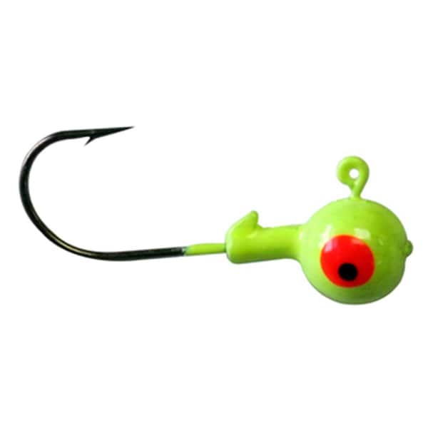 Big Rock Sports 0.13 oz Chartreuse Round Jig Head, 10PK - 245573