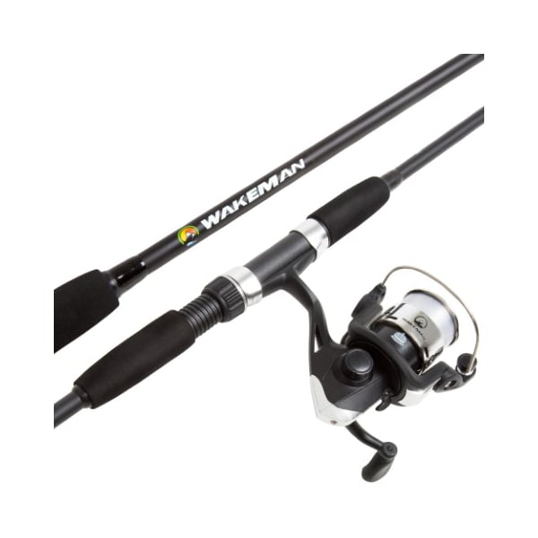 Leisure Sports Fishing Rod and Reel Combo, Spinning Reel, Gear for Bass and Trout Fishing, Great for Kids, Black - 176151LZU