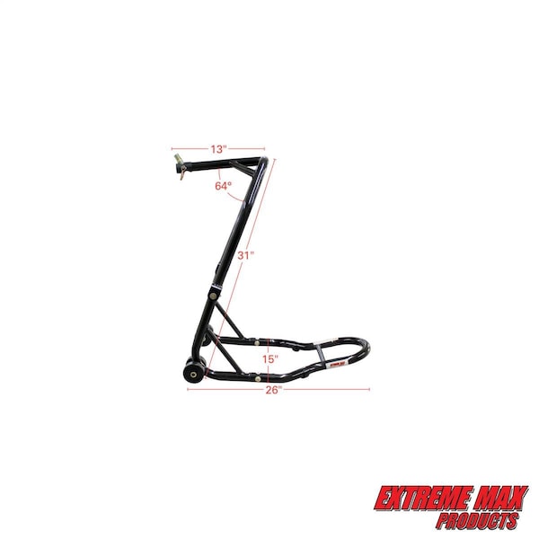 Extreme Max Extreme Max 5600.3226 Sport Bike Front Lift Stand with Triple Tree Headlift Attachment - 5600.3226