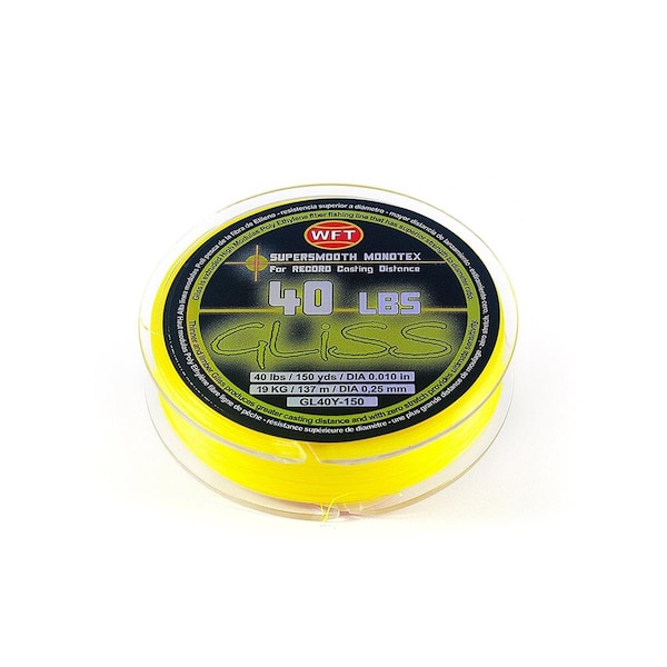 Ardent 150 yard Gliss Yellow Fishing Line, 40 lbs - GL40Y-150