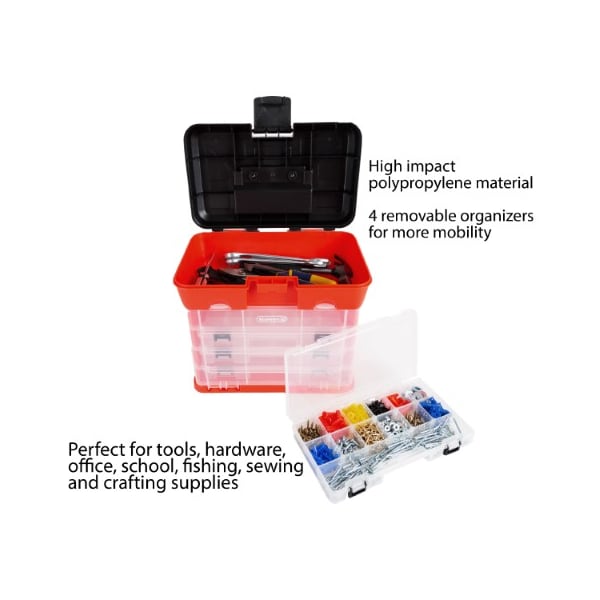 Fleming Supply Fleming Supply 4-Tray Parts and Tackle Toolbox - 312287CAD