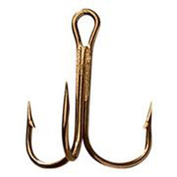 Green Arrow Equipment 3551BR-6 by 0-25 Bronze Ringeye Sport Treble Hooks, Size 6 by 0, 25PK - GR2977651