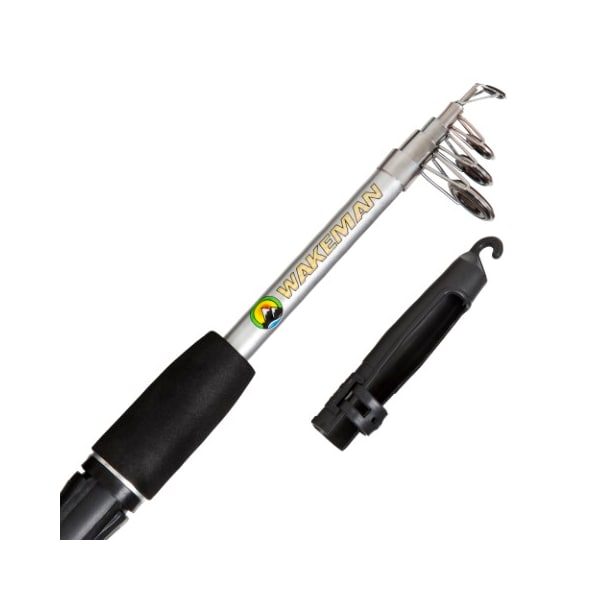 Leisure Sports Fishing Rod and Reel Combo, Spinning Reel, Telescopic Pole, Fishing Gear for Lake Fishing, Black - 517398LAC
