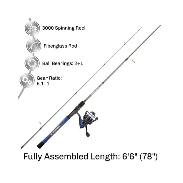 Leisure Sports Leisure Sports Spinning Rod and Reel Fishing Combo - 370683FZD