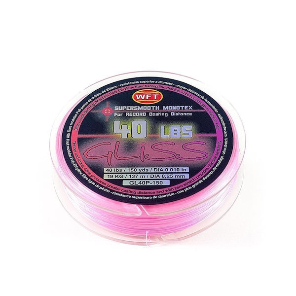 Ardent 150 yard Gliss Pink Fishing Line, 40 lbs - GL40P-150