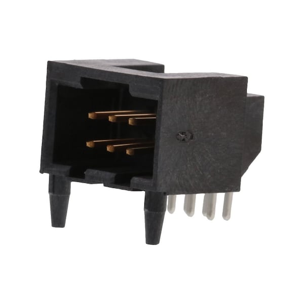 Molex Board Connector, 6 Contact(S), 2 Row(S), Male, Right Angle, 0.1 Inch Pitch, Solder Terminal,  - 741640006