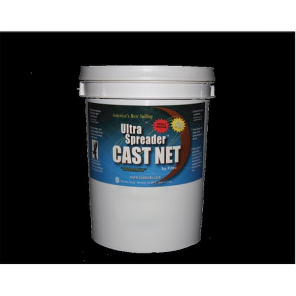 Fitec GS1000 Super Spreader Cast Net 12'x3/8 Mesh Clear  Lead  1 lb wt - 11812