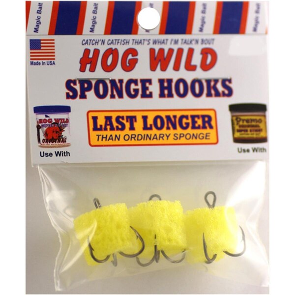 Omnisports Treble Hog Wild Sponge Hooks - Size 4, 3PK - OM3506870