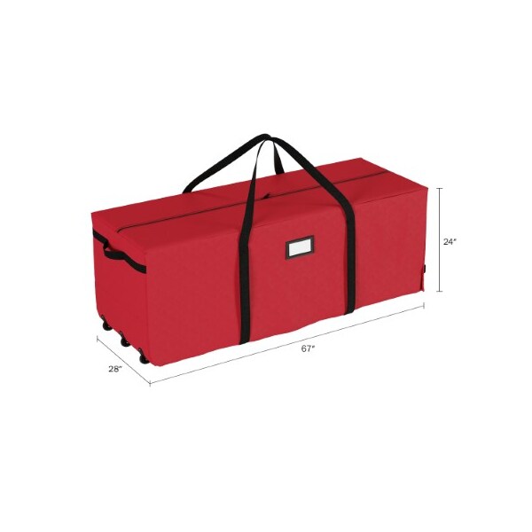 Hastings Home Hastings Home Rolling Christmas Tree Bag, Red - 770666TYM