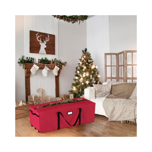 Hastings Home Hastings Home Rolling Christmas Tree Bag, Red - 770666TYM