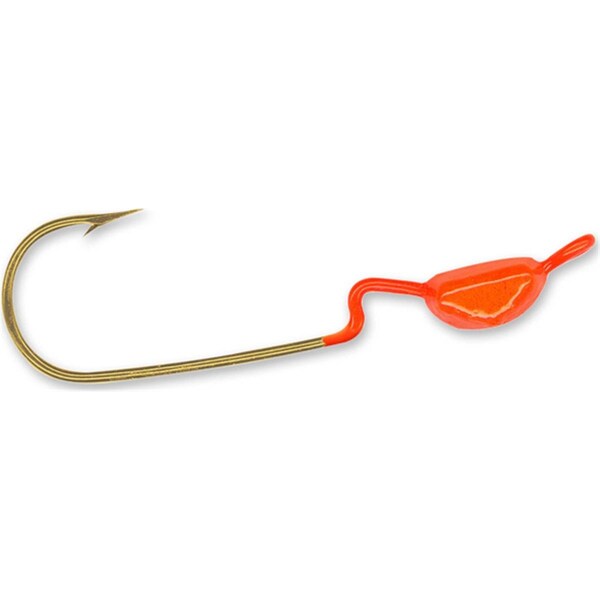 Fiesta 0.13 oz Original Weedless Crappie Slider Head, Orange, 4PK - FI2973470