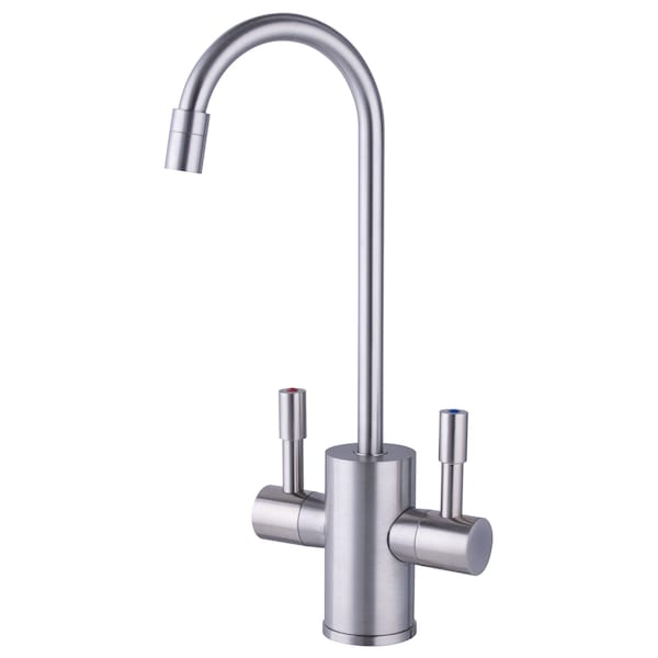 Ready Hot Brushed Nickel Hot and Cold Water Faucet for Water Tanks, Includes Safety Lock - 42-RH-F560-BN