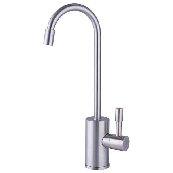 Ready Hot Brushed Nickel Hot Water Faucet for Water Tanks, Includes Safety Lock - 42-RH-F570-BN