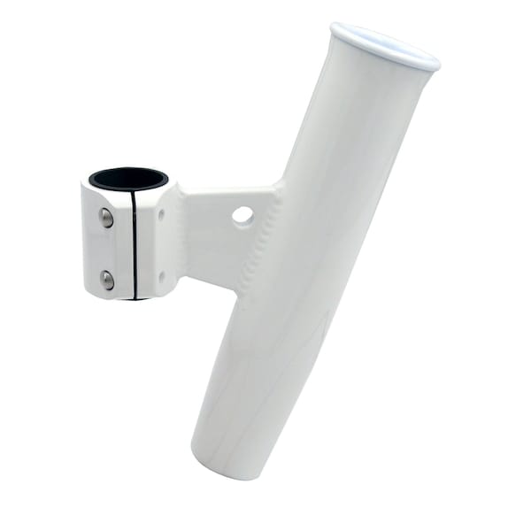 C.E. Smith Pkg. Alum Vert ClampOn White 1.66 in. OD 1-21/32 in., w/Sleeve - 53726