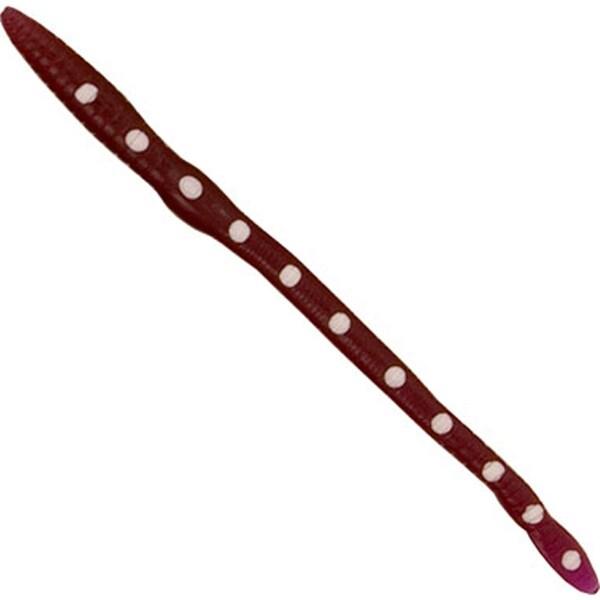 Creme Lure 8 in. Scoundrel Worm, Purple with White Dots, 9PK - 370-99-7