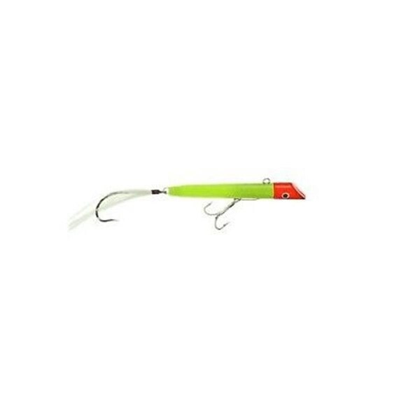 Fiesta 2 oz Gotcha 1500 Series Red & Chartreuse Single Hook Bucktail Fishing Lure - FI2984768