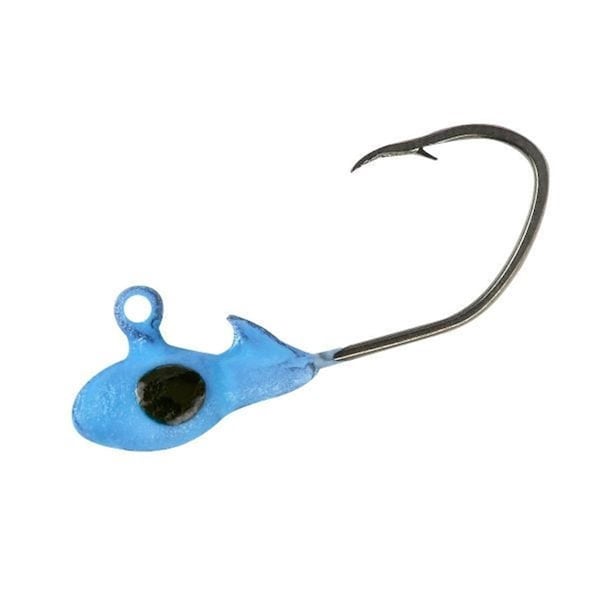 Gene Larew Lures 0.062 oz Crappiepro Blue Sickle Jig Head, 10PK - 116OBS17-10