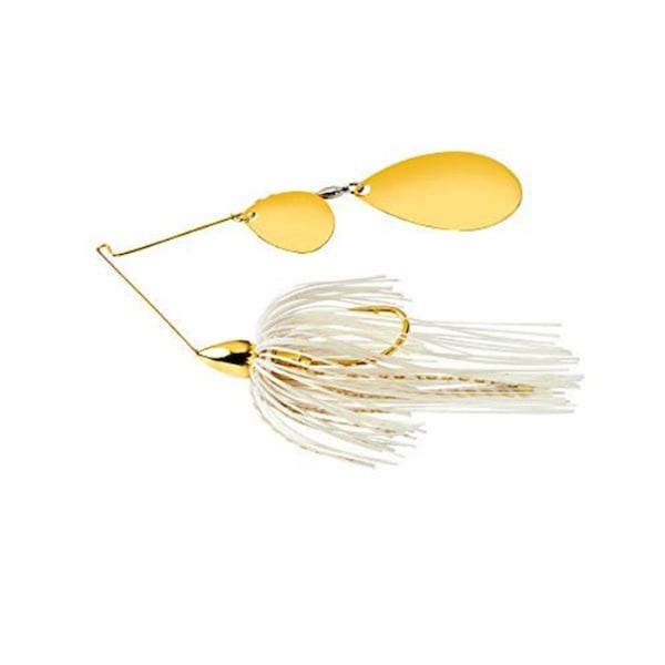 War Eagle Frame Tandem Indiana Spinnerbait White & Gold Fishing Lure - WE12GIN01G