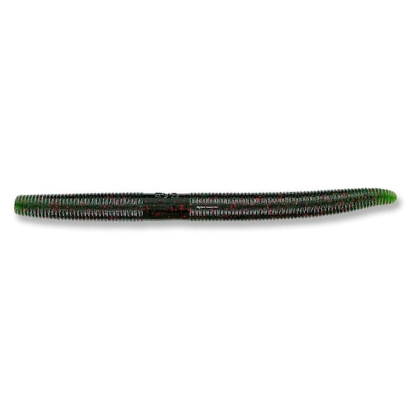 Alegria 4 in. Senko Watermelon Fishing Lure with Black & Red Flake, 10PK - AL2977077