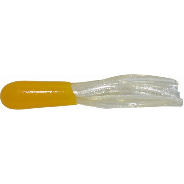 Bola 1.5 in. Crappie Tube, Yellow & Pearl, 10PK - BO2966797