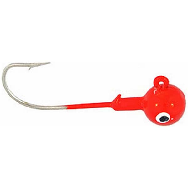 Bola 0.06 oz Ball Jig Head, Red, 10PK - BO2981344