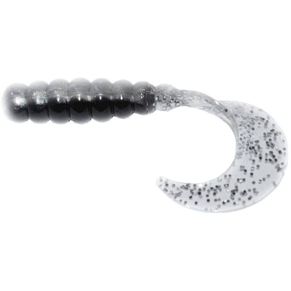 Bola 2 in. Fat Grub, Black-N-Silver, 10PK - BO2966800