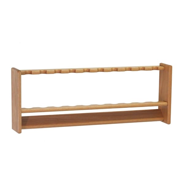 Wooden Mallet Fishing 10 Rod Rack Light Oak - PRF10LO