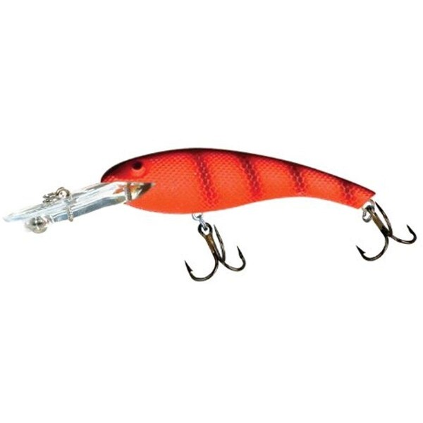 Big Rock Sports 2.5 in. 0.25 oz Floating Wally Diver Crankbait Lure Fluorescent Red & Black, 3PK - 245568