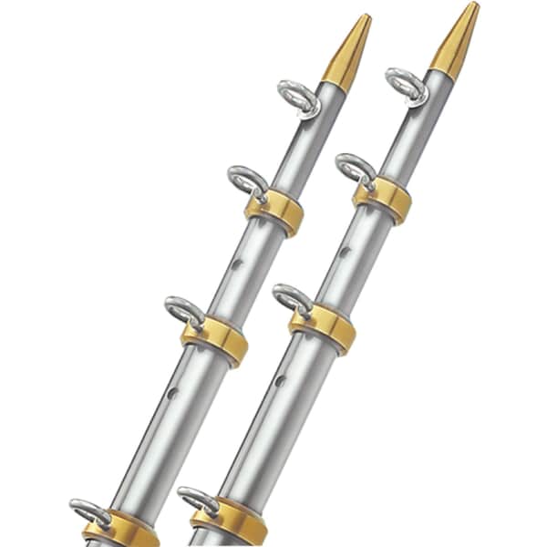 Taco Metals 15' Heavy Duty Silver/Gold Telescoping Outrigger - OT-0541VEL15-HD