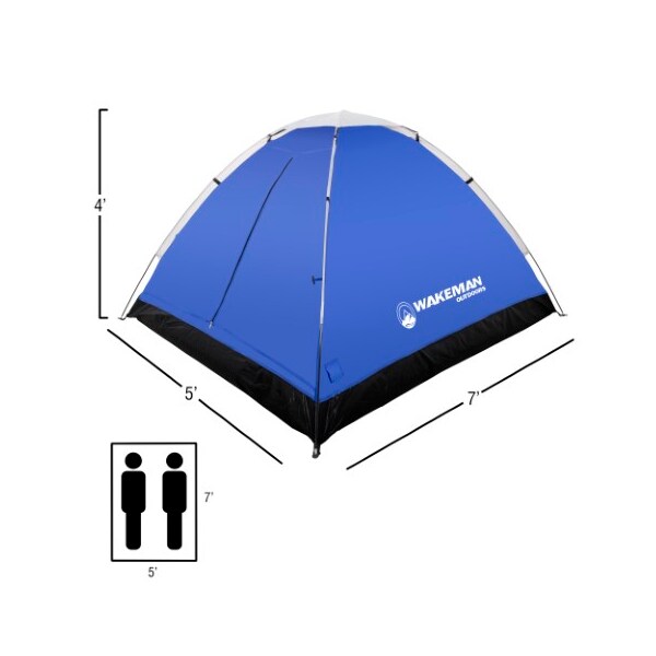 Leisure Sports 2-person Tent, Water Resistant Dome for Camping With Removable Rain Fly And Carry Bag, (Gray/Blue) - 355551WMD