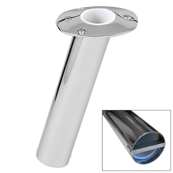Lees Tackle 15 Degree Ss Flush Mount Bar Pin Rod Holder Medium - RH529HS/XS